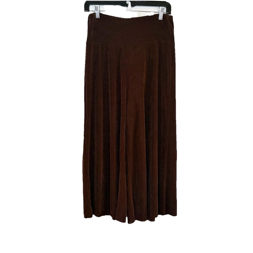 White Stag Vintage 90s Y2K Gaucho Pants Slinky Acetate Brown Wide Leg Crop M